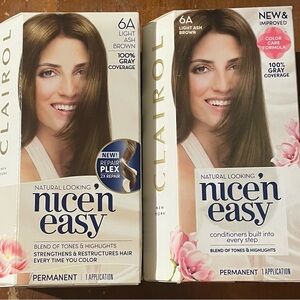 6A Clairol Nice'n Easy Light Ash Brown Hair Color